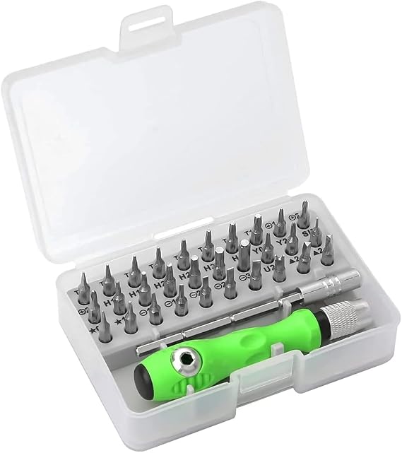 Mini Screwdriver Set, 32 in 1 Precision Screw Driver Sets Small Torx Star Screwdriver Repair Tool Kit for Small Appliances and Electronics, PC Laptop Tablet Mobile Phone Watch Glasses etc.