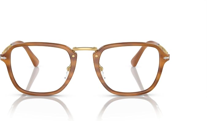 Persol mens Po3331v Rectangular Prescription Eyewear Frames