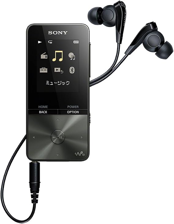 Sony NW-S313B Walkman S Series, 4 GB, MP3 Player, Bluetooth Compatible, Up to 52 Hours of Continuous Playback, Earphone Included, 2017 Model, Black