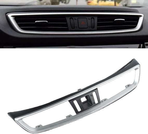 Dashboard Air Vent Frame Grille for Nissan Qashqai for X-TRAIL 2014 to 2020 ABS and Metal Decorative Trim Panel Interior Car Styling Enhancement Part
