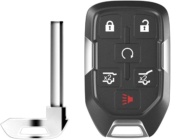 VOFONO Key Fob Replacement Compatible with Chevy Suburban Tahoe GMC Yukon 2015 2016 2017 2018 2019 2020, Self-Programmable Keyless Entry Remote, Chip Included (HYQ1AA, 13580802)