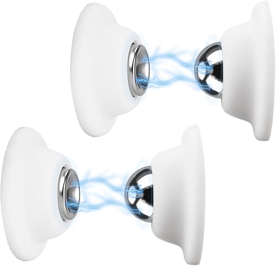 RVGUARD RV Magnetic Door Catch, Baggage Door Catch to Keep Door Open, RV Door Holder for Travel Trailer, Camper (White, 2 Pack)