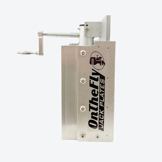 Adjustable Manual Boat Jack Plate High Grade Marine Aluminum Standard Unit - for up to 30hp Outboard Motors by On The Fly Jack Plates