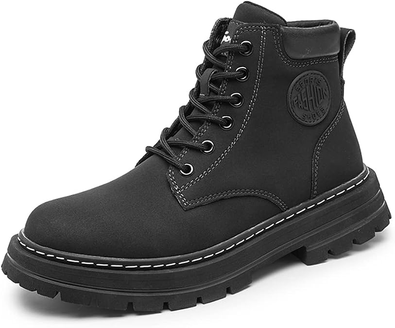 Veslexth Women's Waterproof Lace-Up Ankle Boots with Fur Lined Comfortable Insole Round Toe Winter Snow Shoes for Working Hiking Motorcycle Casual Boot