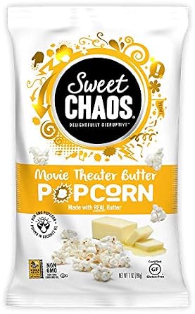 Sweet Chaos Popcorn, Movie Theater Butter, 7 Ounce Bag