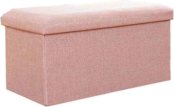 Ottoman Pouf Foot Rest Large 10x10x10in, Footstool for Under Desk Storage, Foot Rest Ottoman Tall, Vanity Stool for Bathroom Makeup, with Removable Lid, for Entryway Dining Room