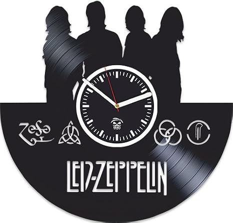 Vinyl Record Wall Clock 12 Inch Zeppel in Style