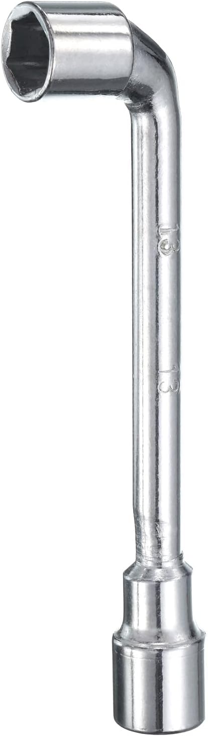 sourcing map L Shaped Angled Hex Socket Wrench 13mm 45# Steel