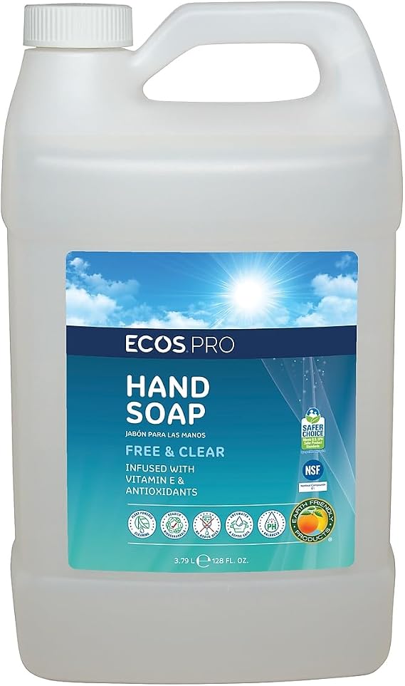 ECOS PRO Liquid Hand Soap, Free & Clean Scent, 1 gal Bottle