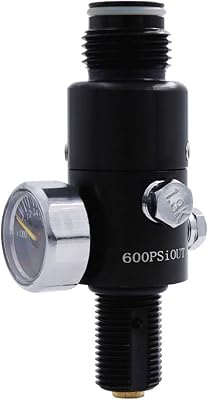 TUXING 4500PSI Paintball Air Tank Regulator & Valve Guage, Durable Aluminum Paintball Regulator for Paintball Airsoft PCP Compressed Air CO2 Nitrogen Cylinder Tank