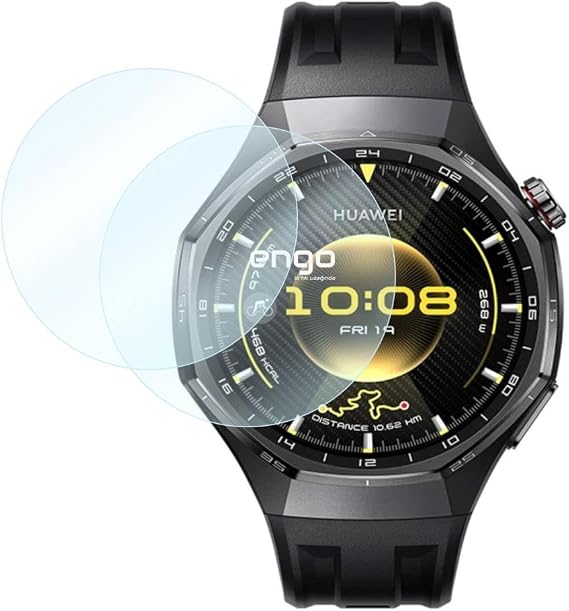 Engo Huawei Watch Gt 6 Pro 46mm İle Uyumlu Ekran Koruyucu Çizilmeye Dayanıklı Akıllı Saat Koruması, 9H Temperli Kırılmaz Esnek Nano Cam, Hd Şeffaf 2 Adet
