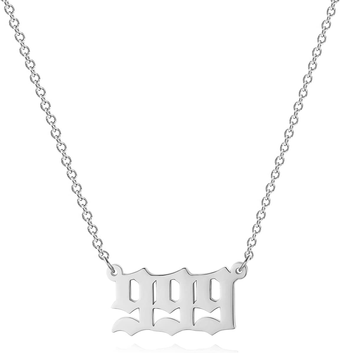 VLINRAS 111 222 333 444 555 777 888 999 Angel Number Necklace Gold Numerology Jewelry Lucky Number Minimalist Gift For Her