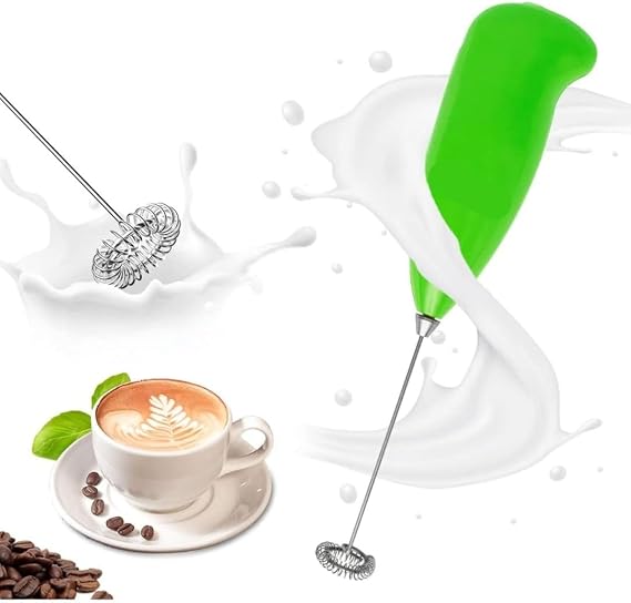 Milk Frother Hand Mixer, Electric Handheld Coffee Beater, Blend Whisk Electric Coffee Mixer, Egg Beater, Black Cappuccino Maker, Frappe Matcha Hot Chocolate Kitchen Gadget, Foamer Frothy.