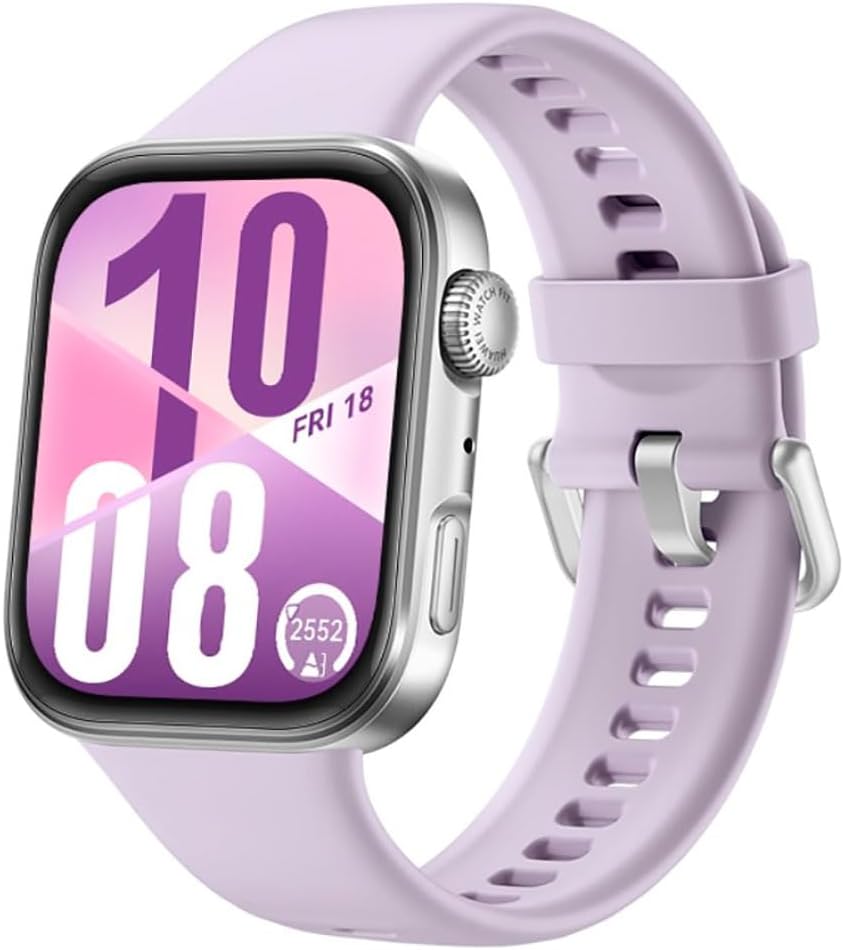 HUAWEI WATCH FIT 4 Smart Watch,100 Sports Mode, Ultra Slim Design,Sports and Health Tracking,Up to 10 Days Battery Life, iOS and Android Compatible,Aluminum Case,1.82” AMOLED Screen, GPS Supported Running Clock,Purple