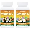 NaturesPlus Animal Parade Vitamin C Childrens Chewable - Natural Orange Juice Flavor - 90 Animal-Shaped Tablets - Vegan, Vegetarian, Gluten Free - 45 Servings