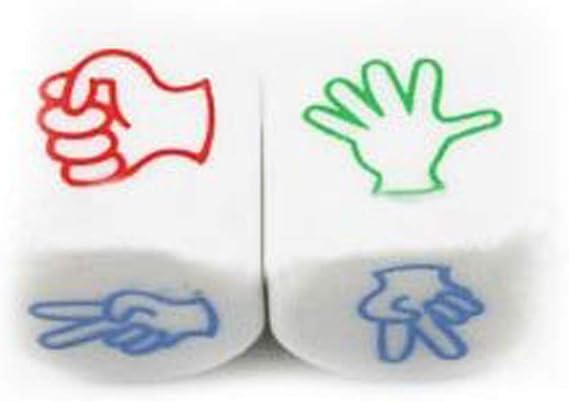 Finger-guessing Game Dice Rock-Paper-Scissors Game Toys- Dice Bar Toys 2 Pieces