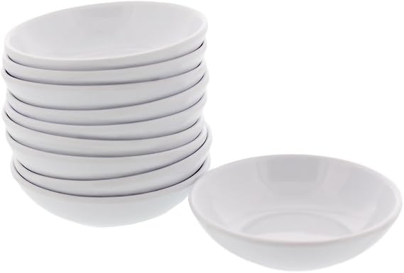 Thunder Group 1101TW Melamine Plastic White Soy Sauce Dish - Pack of 10