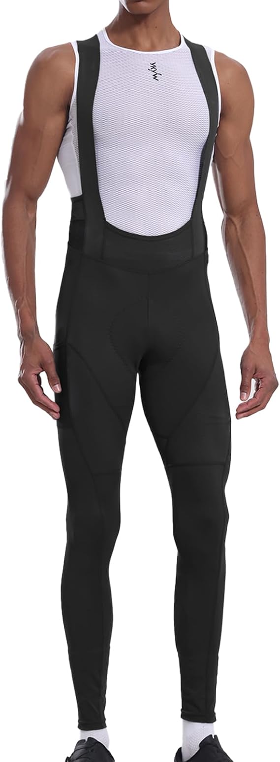 YKYWBIKE Men's Cycling Bib Pants 4D Padded Riding Pants for Men,Cycling Tights with Pockets,Bike Pants for Men Cycling