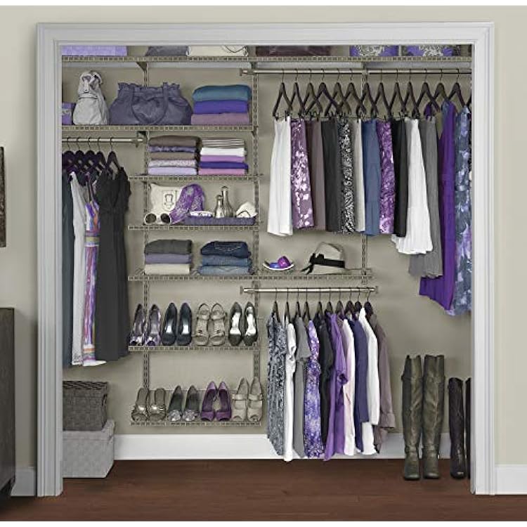 Rubbermaid Closet Organizer, 6-10 Foot, Satin Nickel