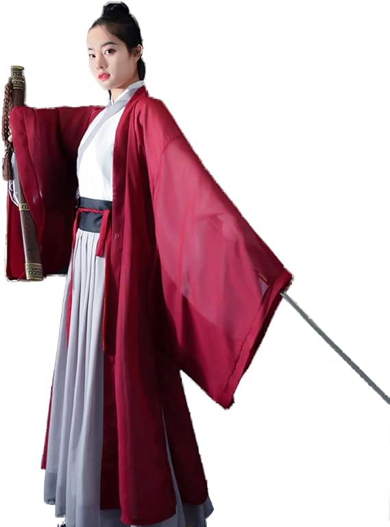 Women's Chinese Hanfu Dress Han Dynasty Costume Wide Sleeve Asian Tradtional Clothing Ancient Princess Party Fancy Dress