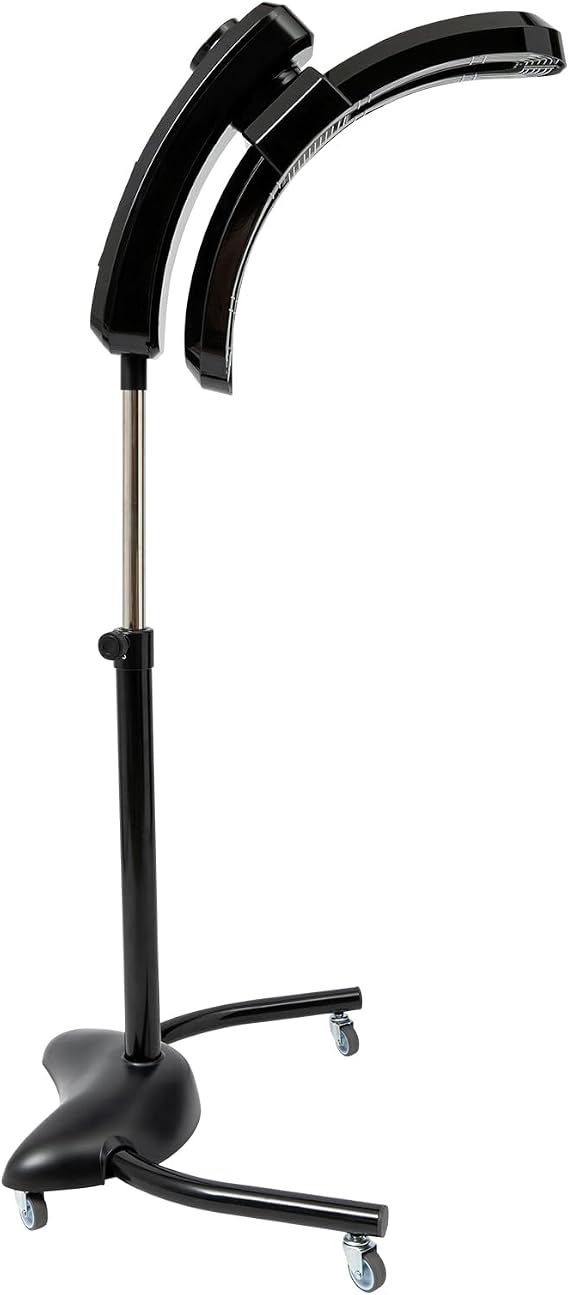 Black Hair Steamer, Professional Hair Salon Steamer,40-70C/104-158F,Hair Steamer with Temperature and Time Adjustment,Hair Color Treatment Processor with Wheels,Portable Standing Dryer for Home