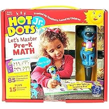 Educational Insights Hot Dots Jr. Let's Master Pre-K Math Set, Homeschool & School Math Workbooks, 2 Books & Interactive Pen, 100 Lessons, Ages 4+