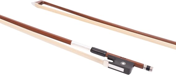 MI&VI AB-510 Brazilwood Viola Bow for 14"-17" Violas (Full Size) with Ebony Frog | Octagonal Silver Mount | Well Balanced | Light Weight | Mongolian Horse Hair - MIVI Music
