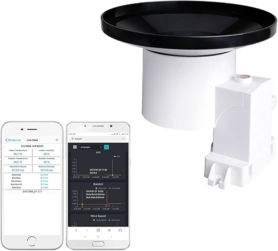 ECOWITT WH40 Wireless Self-Emptying Rain Gauge Sensor, Rainfall Collector - Accessory Only, Can Not Be Used Alone