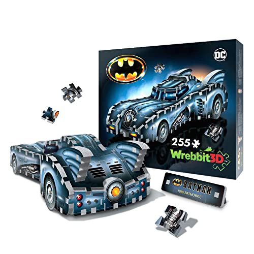 Wrebbit3D Batman 3D Puzzle Model of Batmobile | 255 Jigsaw Puzzle Pieces| Build the Iconic Superheros Car and Explore Gotham City