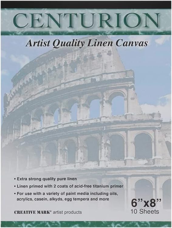 Centurion Acrylic Primed Linen Canvas Sheet Pad, 6" x 8"