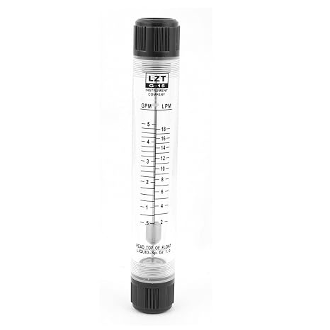 LZT G-15 0.5-5GPM 2-18LPM Water Flow Meter Panel Type Flowmeter
