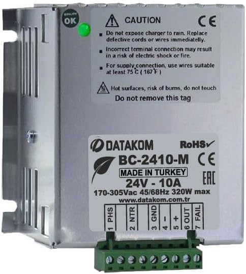 BC-2410-M 24 Volts 10 Amperes 170-305 Vac Battery Charger