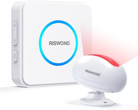 Motion Sensor Door Chime, Wireless Motion Alarm Indoor for Business Entry | Doorbell for Home/Garage Door/Store with Buzzer, USB/Battery Powered,1 Receiver +1 Sensors