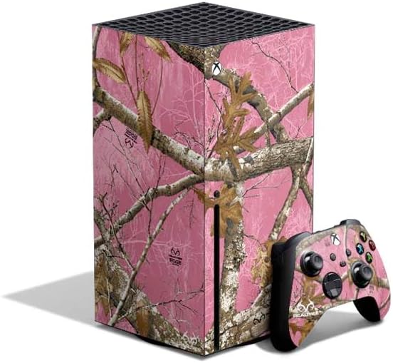 Skinit Decal Gaming Skin Compatible with Xbox Series X Bundle - Officially Licensed Realtree Edge Pink Camo Design