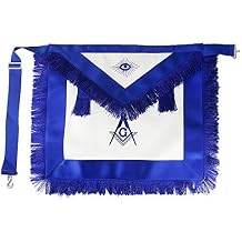 Master Mason Masonic Apron Blue Lodge Leather Square & Compass for Freemason