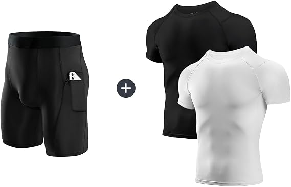 Niksa Mens Compression Shorts(Small) and Mens Compression Shirts(Small)