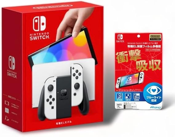 Switch OLED Model White White + Exclusive OLED Protective Film