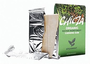 Natural Mayan Chewing Gums "Chicza" - Box Of 10 x 12 Spearmint Gums