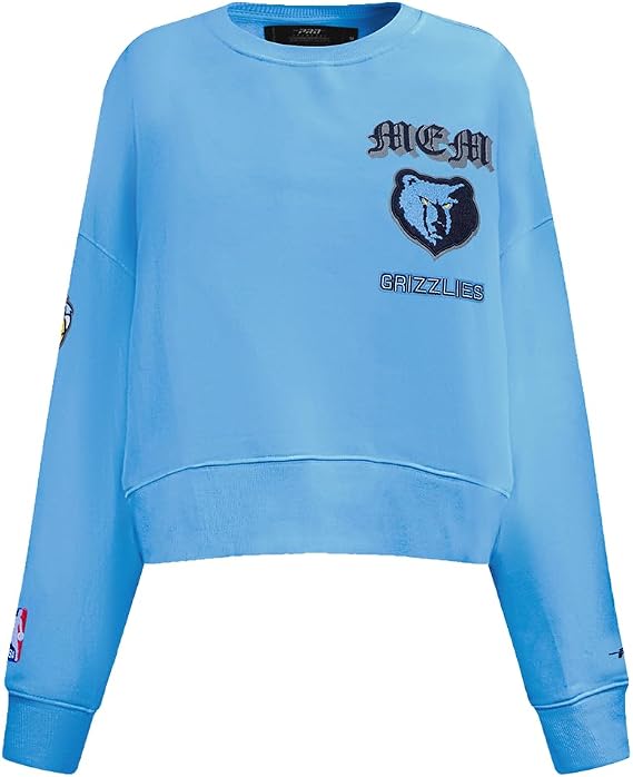 Pro Standard Womens NBA Old English Brushed Back French Terry Crewneck Sweatshirt