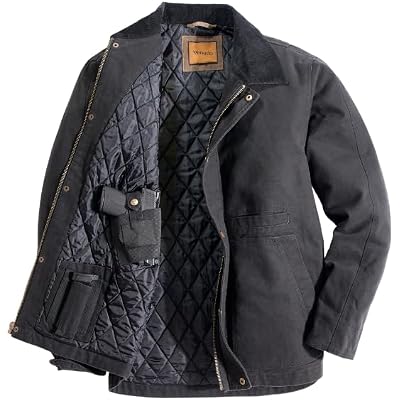 Venado Concealed Carry Jacket for Men - Heavy Duty Canvas - Conceal Carry Pockets