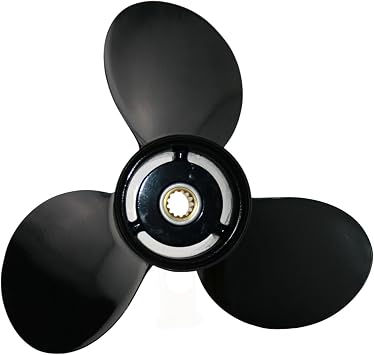 Boat Propeller 13 Spline Tooth for Johnson Evinrude OMC 40-140HP, 14x9 14x11 13 3/4x13 13 1/2x15 13 1/4x17 13.2x19 13.2x21 Pitch, 3-Blade Aluminum Replacement for BRP Stern Drive Outboard