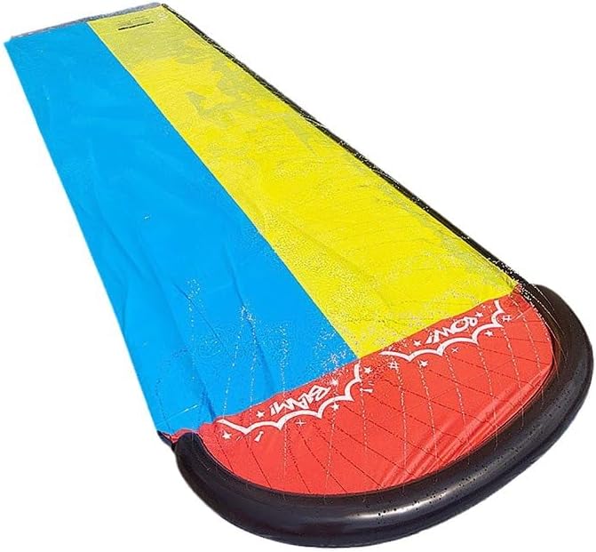 Giant Inflatable Lawn Water Slide for Kids & Adults, 474×72cm Slip and Slide with Splash Pool and 2 Surfboards, Outdoor Summer Garden Sprinkler Toy, Durable PVC Easy Setup Water Play Mat (XXL)