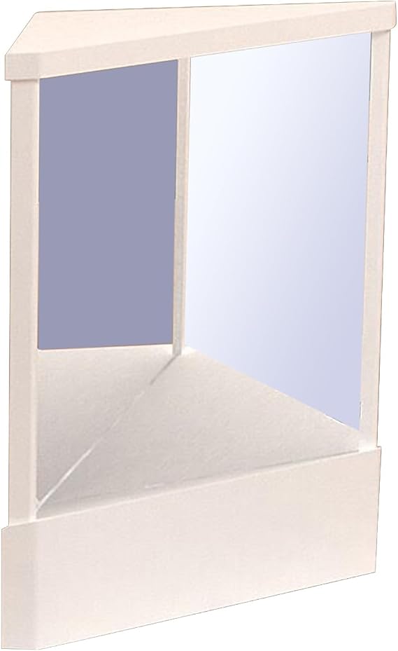 Non-Reversing Mirror, Precision True Image Vanity Makeup Mirror Non-Magnifying Tabletop Mirrors Real Reflections Beauty Mirrors for Your Face White S