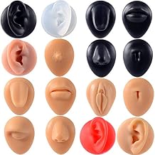 1PC Soft Silicone Body Part Model Human Ear Mouth Eye Tongue Navel Model Display Puncture Display Simulation for Jewelry Display Teaching Tool (1PC Black Color Mouth)