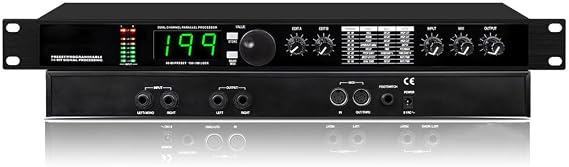 Digital Audio Processor - Quad-Core DSP Multi-Effects with 199 Presets, MIDI Compatibility, and 24-Bit Signal Processing for Studio Recording and Live Performance