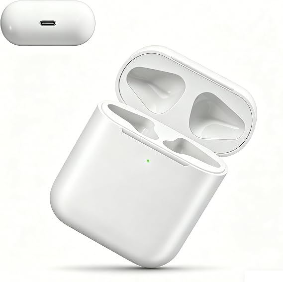 Wireless Charging Case Replacement Compatible with AirPods Pro 1st & 2nd Gen, USB-C and Wireless Charger Case with Bluetooth Pairing Sync Button (Earbuds Not Included)