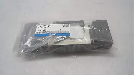 Smc Vfs3400-5fz 24 Vdc Coil, 3 Pos Exhaust Center, 5 Port, Base Mounted Plug In, Int. Pilot, Non-locking Manual Override (flush), Pilot Operated, Plug-in, Rc Thread, Series Vfs3000, Side Pipe, Solenoi