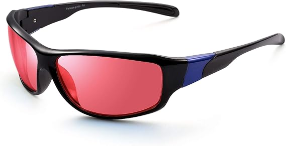 Pilestone TP-016 Lens D Color Blind Glasses Sporty Style for Medium/Strong Red Blindness Indoor/Outdoor Use