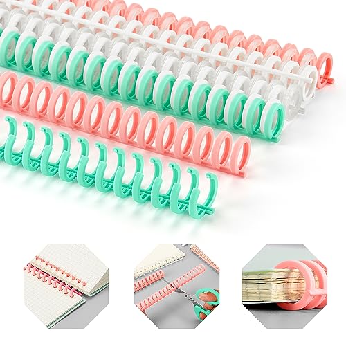 Comb Binding Spines Easy to Open Close Adding Pages for Binding Machine Worklion 12 Inch Diameter 30 Ring Plastic Binder Combs and Spines Maximum 85 Sheets 10pieces