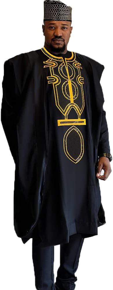 HD African Attire for Man Fashion Rhinestone Agbada Suit Boubou Caftan Pants 3 Pieces Clothes Set